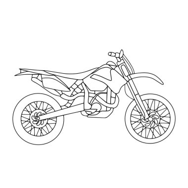 Beyaz arkaplanda motosiklet