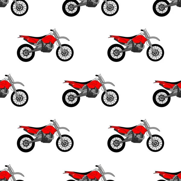 Illustration of a motorcycle pattern — Stock Vector
