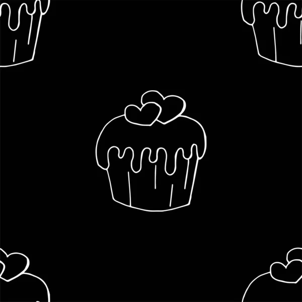 Illustration avec de délicieux gâteaux — Image vectorielle