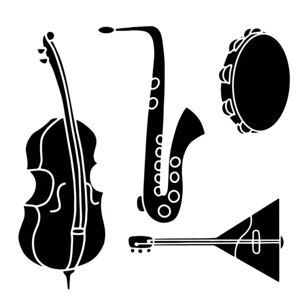 Vector illustration musical instruments — Stock Vector