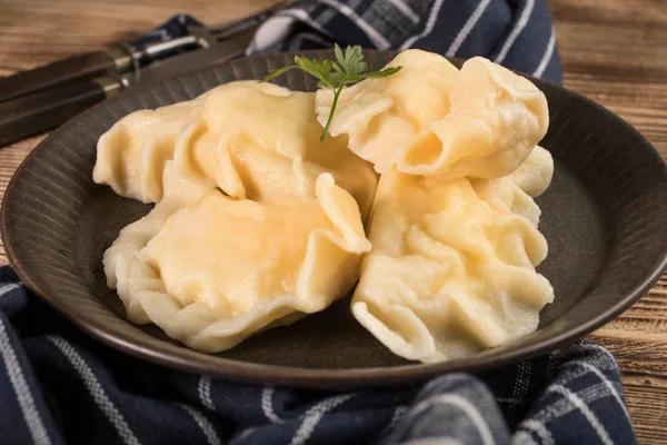 Gnocchi Pierogi Piatto Popolare Nell Europa Dell Est — Foto Stock