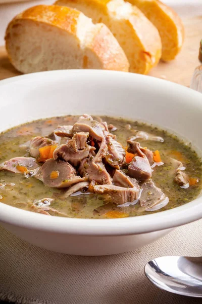 Chicken Gizzards Stewed Carrot Sauce — Stock Photo, Image