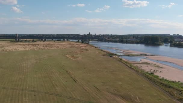 Vistula Nehri Nin Hava Atış Yukarıda Görüleceği Nehir Renk Sınıflandırma — Stok video