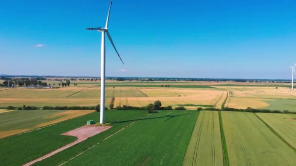 Windturbines Die Alternatieve Energie Produceren — Stockvideo