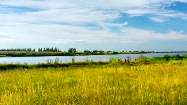 Nubes Sobre Río Vístula Cronograma — Vídeo de stock