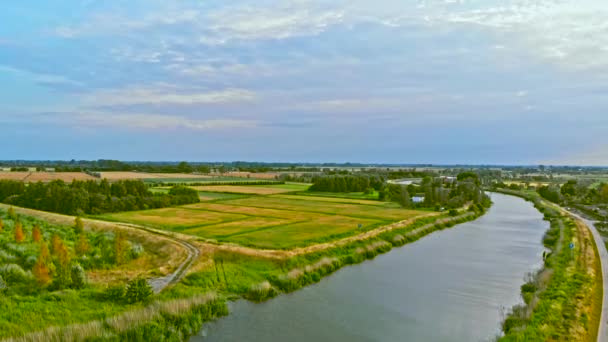 Luchtfoto Van Rivier River Gezien Van Boven — Stockvideo