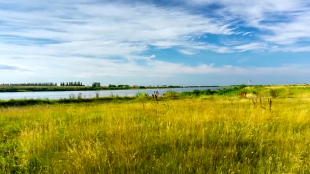 Felhők Felett Visztula Folyótól Timelapse — Stock videók