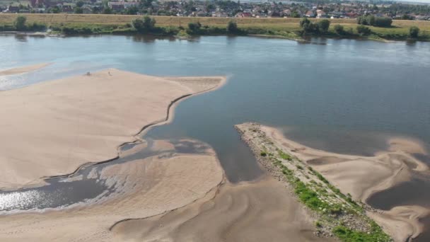 Foto Aérea Del Río Vístula Río Visto Desde Arriba Archivo — Vídeo de stock