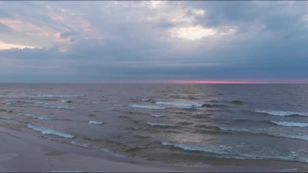 Гданьский Залив Балтийском Море Cinelike Файл Цветовой Классификации — стоковое видео
