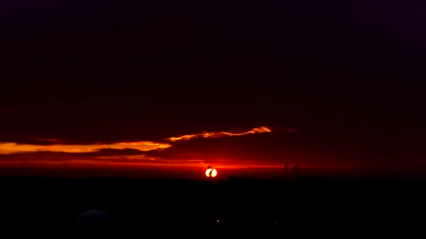 Time Lapse Con Nubes Brillantes Atardecer Uhd — Vídeos de Stock