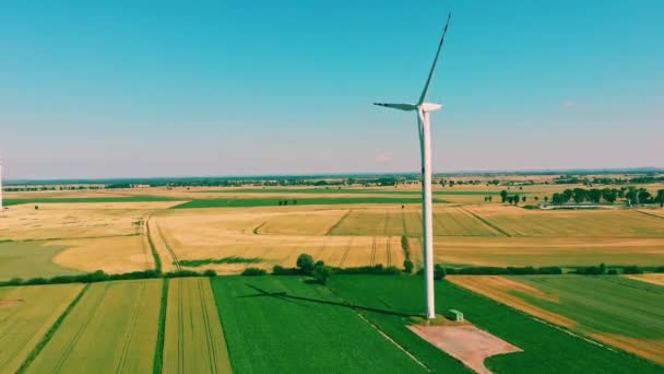 Větrné Turbíny Vyrábějící Alternativní Energii — Stock video