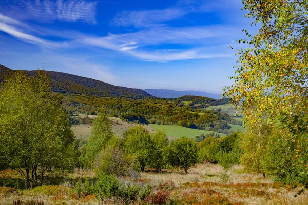 Landschaft Der Herbstlichen Gipfel Der Karpaten Ostkarpaten Polen — Stockfoto