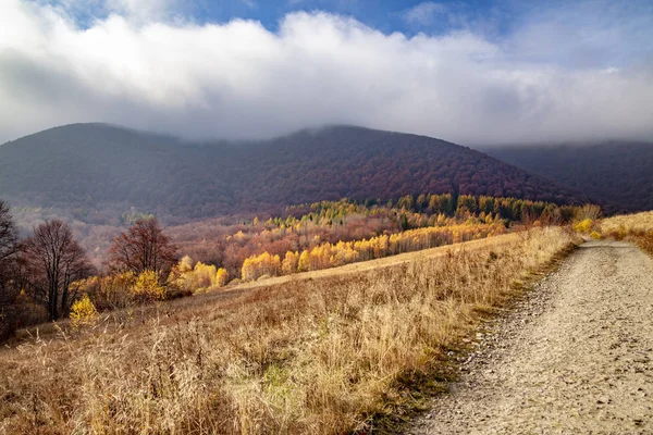 Landschap Van Herfsttoppen Van Karpaten Oost Karpaten Polen — Stockfoto