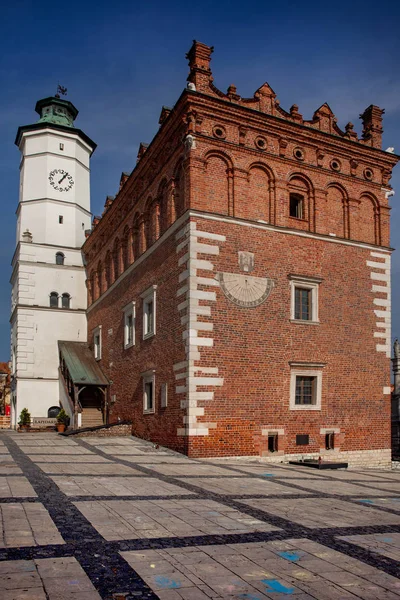 Sandomierz Polonya Ekim 2015 Eski Belediye Binası Sandomierz Ana Meydanında — Stok fotoğraf