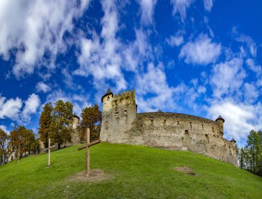 Slovakya - Stara Lubovna bir ortaçağ kalesi kale.