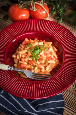 Cavatelli taze domates soslu makarna.