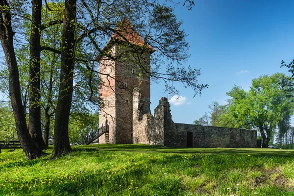Chudow, Polen-maj 02, 2019: ruiner av renässansslottet i — Stockfoto