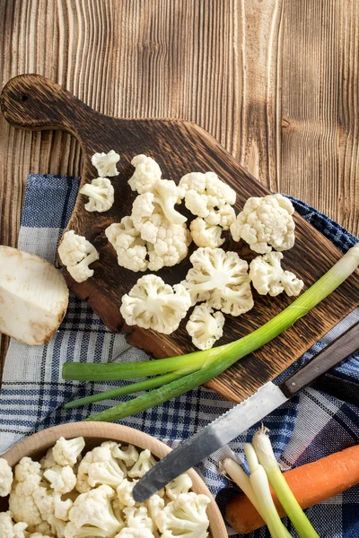 Coliflor orgánica fresca . — Foto de Stock