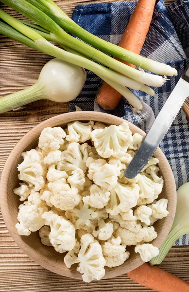 Coliflor orgánica fresca . —  Fotos de Stock