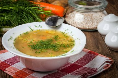 Taşlıklar arpa ve tavuk çorbası.