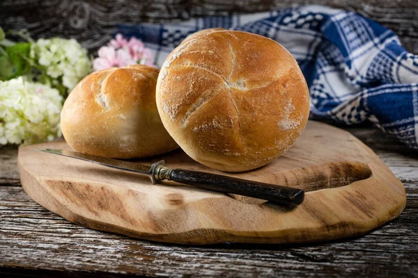 Fresh Bread Breakfast Selective Focus — Stock Photo, Image