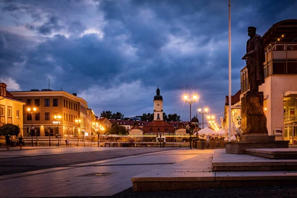 Bialystok Πολωνια Ιουλίου 2019 Κεντρική Πλατεία Kosciusko Δημαρχείο Στο Bialystok — Φωτογραφία Αρχείου
