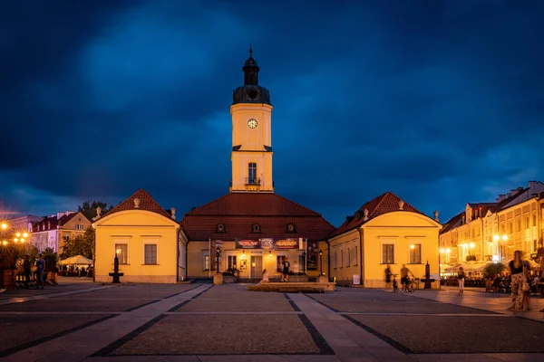 Bialystok Polónia Julho 2019 Praça Principal Kosciusko Com Câmara Municipal — Fotografia de Stock