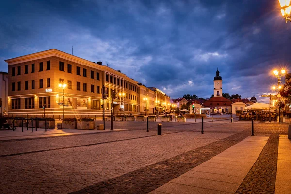 Bialystok Lengyelország 2019 Július Kosciusko Main Square Town Hall Bialystok — Stock Fotó