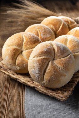 Kahvaltı için taze ekmek. Seçici odak.