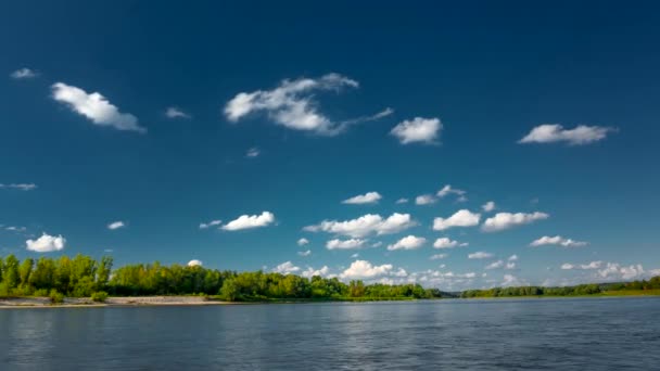 Zonnige Dag Vistula Tijdsbestek Voor Het Landschap — Stockvideo