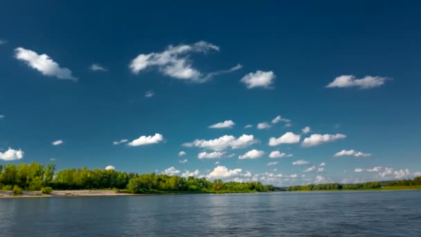 Zonnige Dag Vistula Tijdsbestek Voor Het Landschap — Stockvideo