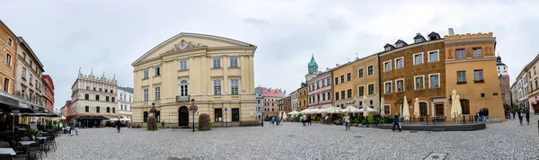 Lublin Polska Sierpnia 2020 Centrum Starego Miasta Ratusz Trybunał Koronny — Zdjęcie stockowe