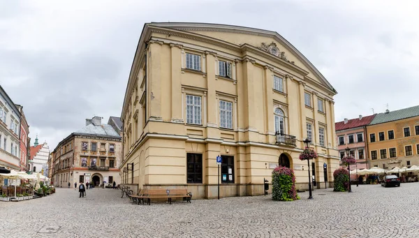 Lublin Polska Sierpnia 2020 Centrum Starego Miasta Ratusz Trybunał Koronny — Zdjęcie stockowe