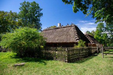 LUBLİN, POLAND - 31 AĞUSTOS 2020: Lublin Açık Hava Köyü Müzesi.