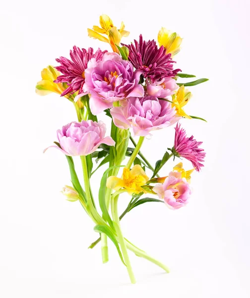 Μπουκέτο με όμορφα πολύχρωμα λουλούδια. — Φωτογραφία Αρχείου