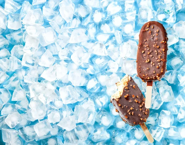 Helado de crema brulee helados paletas  . — Foto de Stock