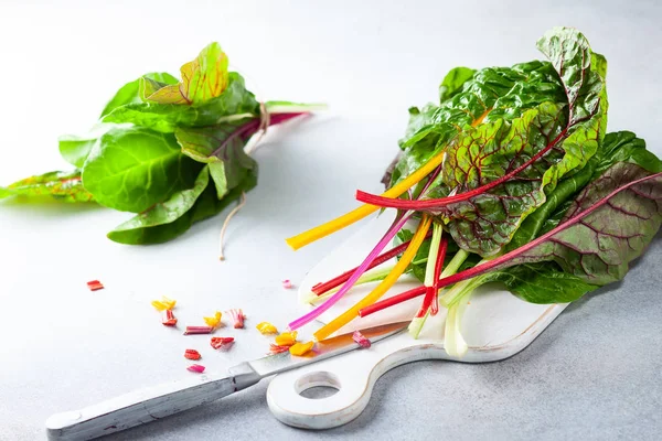 Coloured chard leaves — Stock Photo, Image