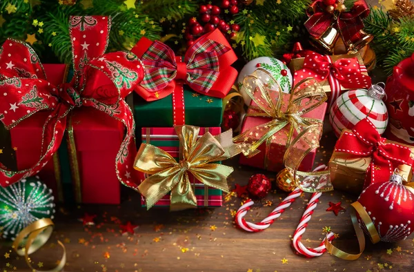 Scatole regalo di Natale — Foto Stock