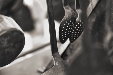 Eski grup mutfak araçları