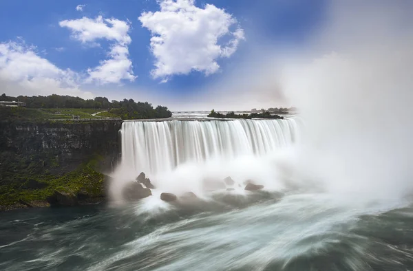 Niagara Cade Dal Canada Lunga Esposizione — Foto Stock