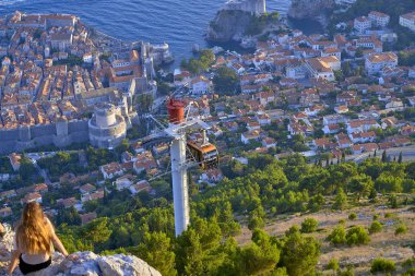 Dubrovnik'te füniküler. Hırvatistan