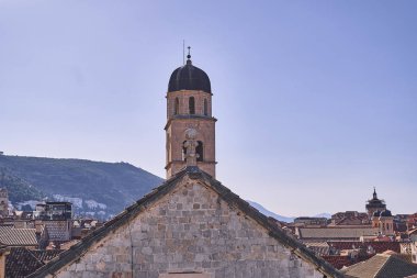 Panorama Dubrovnik Eski Şehir çatıları. Avrupa, Hırvatistan