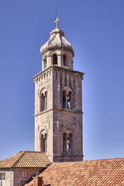 Panorama Dubrovnik Eski Şehir çatıları. Avrupa, Hırvatistan