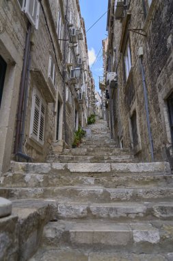 Panorama Dubrovnik Eski Şehir çatıları. Avrupa, Hırvatistan