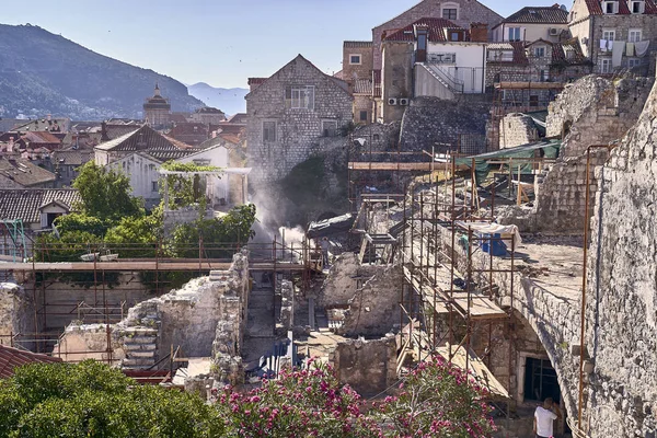 Panorama Dubrovnik Tetos da Cidade Velha. Europa, Croácia — Fotografia de Stock