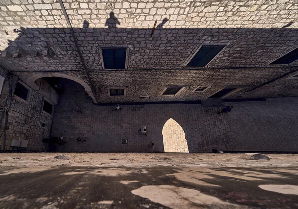 Panorama Dubrovnik Old Town roofs . Europe, Croatia — Stock Photo, Image