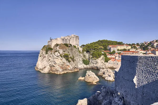 Panorama Dubrovnik Cubiertas del casco antiguo. Europa, Croacia — Foto de Stock