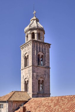 Panorama Dubrovnik Eski Şehir çatıları. Avrupa, Hırvatistan