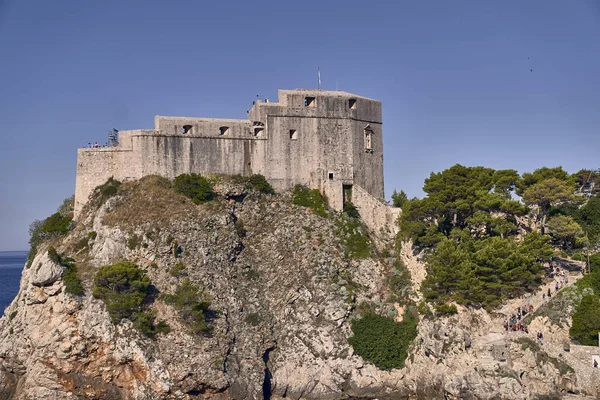 Panorama Dubrovnik Tetos da Cidade Velha. Europa, Croácia — Fotografia de Stock