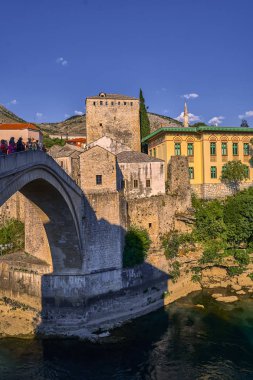 Mostar eski köprüsü. Bosna Hersek